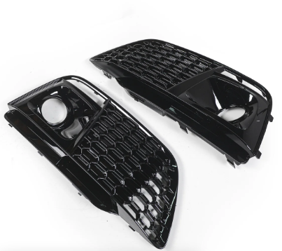 Gloss Black RSQ5 Style Front Bumper Bar Side Grill Fog Mesh Bodykit for AUDI Q5 SQ5 FY 2017-2020