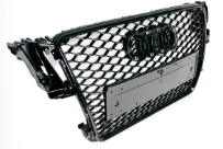 Gloss Black Honeycomb RS5 Style Front Bumper Bar Grille Grill Bodykit for AUDI A5 S5 8T 2008-2012