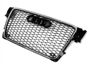 Chrome Black Honeycomb RS4 Style Front Bumper Bar Grille Grill Bodykit for AUDI A4 S4 B8 2009-2011