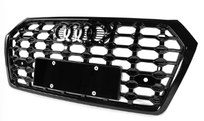 Gloss Black Update SQ5 Style Front Bumper Bar Grille Grill Bodykit for AUDI Q5 FY 2017-2020