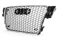 Chrome Black Honeycomb RS5 Style Front Bumper Bar Grille Grill Bodykit for AUDI A5 S5 8T 2008-2012