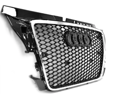 Chrome Black Honeycomb RS3 Style Front Bumper Bar Grille Grill Bodykit for AUDI A3 8P 2009-2012 Facelift