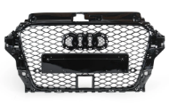 Gloss Black RS3 Style Front Bumper Bar Grille Bodykit for Audi A3 & S3 8V 2013–2016 (With ACC)