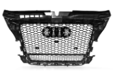 Chrome Black QUATTRO RS3 Style Front Bumper Bar Grille Grill Bodykit for AUDI A3 8P 2009-2012 Facelift