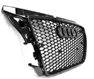 Gloss Black Honeycomb RS3 Style Front Bumper Bar Grille Grill Bodykit for AUDI A3 8P 2009-2012 Facelift