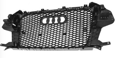 Gloss Black Honeycomb RS-Q3 Style Front Bumper Bar Grille Grill Bodykit for AUDI Q3 8U 2012-2014