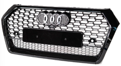 Gloss Black Honeycomb RS-Q5 Style Front Bumper Bar Grille Grill Bodykit for AUDI Q5 SQ5 FY 2017-2020