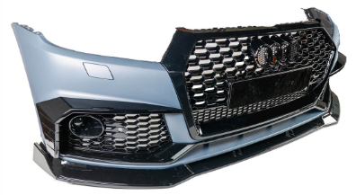 RSQ5 Style Front Bumper Bar Bodykit with Black Honeycomb Grille Grill for AUDI Q5 SQ5 FY 2017-2020