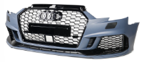 RS3 Style Front Bumper Bar Bodykit & HONEYCOMB Grille Grill for AUDI A3 S3 8V 5 doors Hatch 2017-2020 Facelift